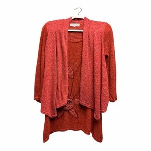 Pretty Angel Rust Cardigan Dress Set